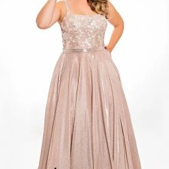 In Stock Tease Prom 2007 Size 16 Straight Embroidered Neckline A Line Prom Dress Evening Gown Long Sleeve Dresses