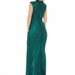 Ashleylauren Ashley Lauren 1624 High Neckline Beaded Fitted Prom Dress Sequins Evening Gown Sequin Dresses