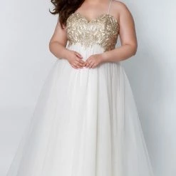 Sydney's Closet SC7309 Plus Sized Prom Dress Evening Gown A Line Tulle Skirt SC 7309 23 Sydney's Closet SC7309 Plus Sized Prom Dress Evening Gown A Line Tulle Skirt SC 7309