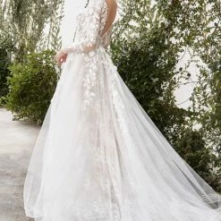 In Stock Andrea & Leo Couture YVAINE A1067 Size 14 Long Sleeve 3D Lace Wedding Dress A Line Bridal Gown Ballgown Dresses 7 In Stock Andrea & Leo Couture YVAINE A1067 Size 14 Long Sleeve 3D Lace Wedding Dress A Line Bridal Gown Ballgown Dresses