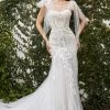 Mermaid Dresses Andrea & Leo Couture BEATRICE A1086 Sheer Lace Mermaid Wedding Dress Bridal Gown