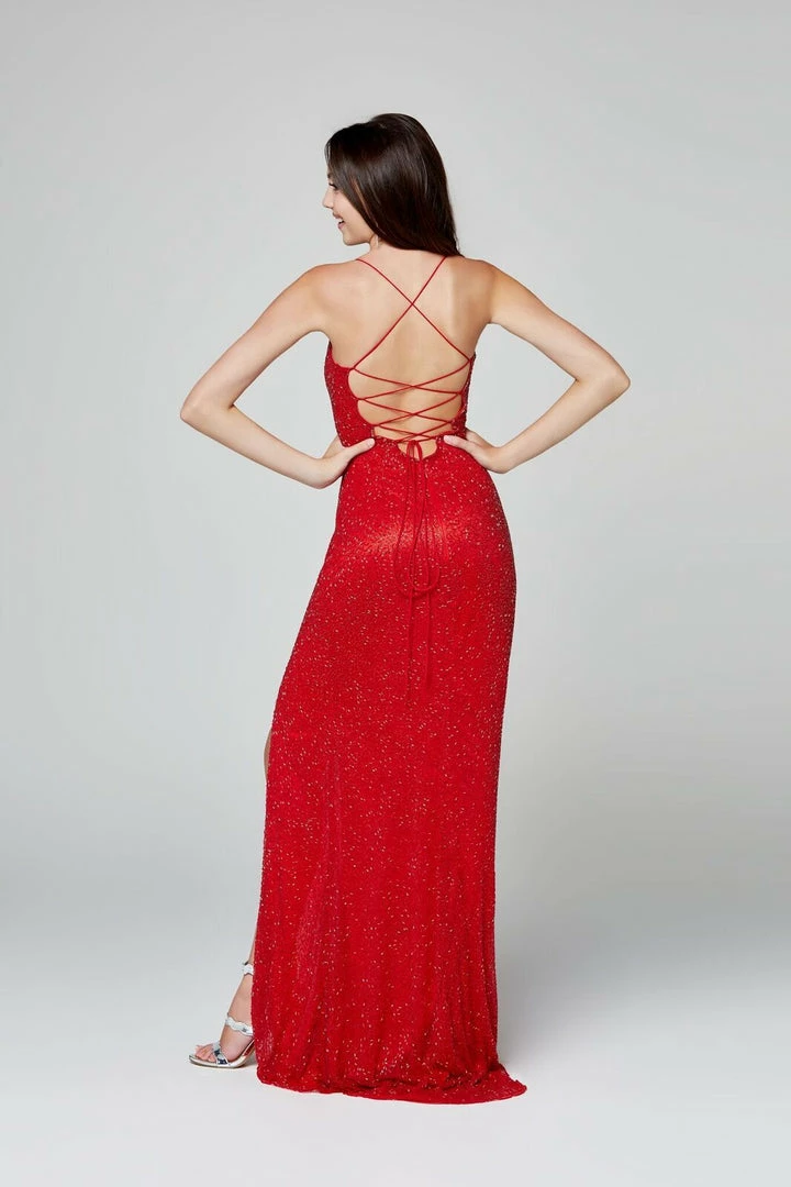 Backless Dresses Primavera Couture 3413 Scoop Neckline Beaded Sequins Prom Dress Open Back Slit 27 Backless Dresses Primavera Couture 3413 Scoop Neckline Beaded Sequins Prom Dress Open Back Slit