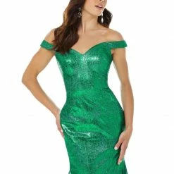 In Stock Ashley Lauren 11007 Size 8 Silver Metallic Jersey Prom Dress Mermaid Shimmer Mermaid Dresses