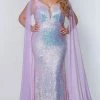 In Stock Johnathan Kayne Sydney's Closet JK2109 Size 20 Sequin Cape Prom Dress Plus Sized Mermaid JK 2109 Mermaid Dresses