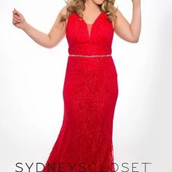 In Stock Sydneys Closet 7279 Size 18 Navy Fitted V Neckline Lace Prom Dress Evening Gown Long Sleeve Dresses 13 In Stock Sydneys Closet 7279 Size 18 Navy Fitted V Neckline Lace Prom Dress Evening Gown Long Sleeve Dresses