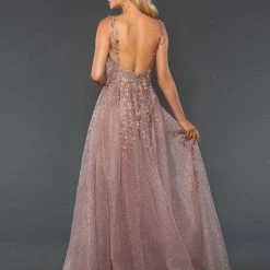 In Stock Ballgown Dresses Stella Couture 20058 Long Lace Shimmer V Neck Formal Prom Dress Pageant Gown Size 4, 12