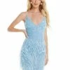 Ashleylauren Ashley Lauren 4261X Fitted Fringe Cocktail Dress Homecoming Dress Sequins Dress