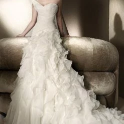 In Stock San Patrick Capricho Size 12 Long Fit & Flare One Shoulder Wedding Dress Bridal