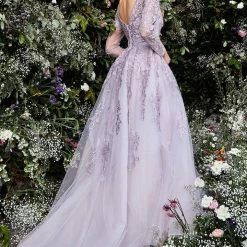 Andrea & Leo Couture Andrea & Leo DIANA A1024 Long Sleeve A Line Formal Dress Wedding Mother Of Gown