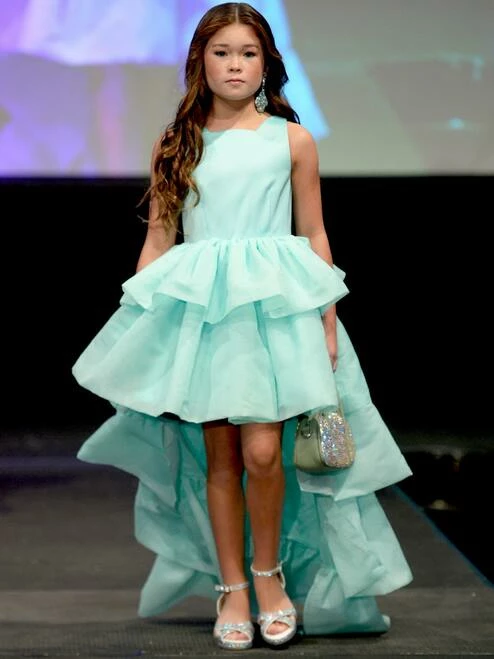 Marc Defang 5027 Girls High Neck Ruffle High Low Detachable Skirt Pageant Dress 3 Marc Defang 5027 Girls High Neck Ruffle High Low Detachable Skirt Pageant Dress