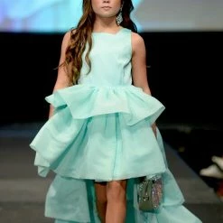 Marc Defang 5027 Girls High Neck Ruffle High Low Detachable Skirt Pageant Dress 28 Marc Defang 5027 Girls High Neck Ruffle High Low Detachable Skirt Pageant Dress