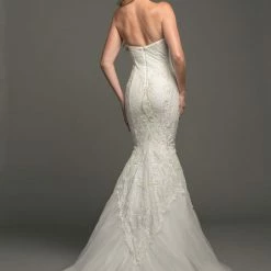 In Stock Johnathan Kayne Bridal B104 Ivory Nude Mermaid Wedding Dress Train Pageant Mermaid Dresses