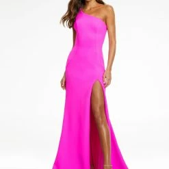Ashleylauren Ashley Lauren 11119 One Shoulder Evening Gown With Lace Up Back 15 Ashleylauren Ashley Lauren 11119 One Shoulder Evening Gown With Lace Up Back