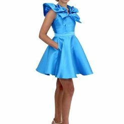 Marc Defang K6013 Short A Line Girls Pageant Cocktail Dress Interview Bow