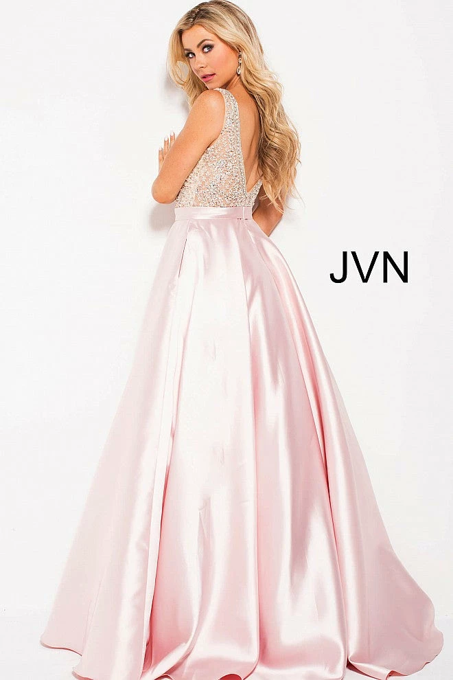 In Stock Jovani JVN60696 Size 0, 2, 8 Royal Ballgown A Line Prom Dress Plunging Neckline Ballgown Dresses 8 In Stock Jovani JVN60696 Size 0, 2, 8 Royal Ballgown A Line Prom Dress Plunging Neckline Ballgown Dresses