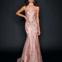 Nina Canacci 9127 Long Mermaid Prom Pageant Gown