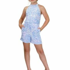 In Stock Jumpsuits & Rompers Marc Defang 5033 Size 16 Short Girls Sequin Pageant Romper High Neck Fun Fashion