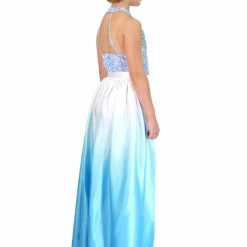 Jumpsuits & Rompers Marc Defang 5033 Short Girls Sequin Pageant Romper High Neck Fun Fashion