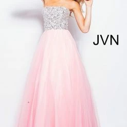 JVN By Jovani Jovani JVN52131 Strapless Crystal Tulle Prom Dress Ball Gown Formal Pageant Gown Ballgown Dresses 19 JVN By Jovani Jovani JVN52131 Strapless Crystal Tulle Prom Dress Ball Gown Formal Pageant Gown Ballgown Dresses