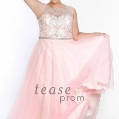 In Stock Ballgown Dresses Tease Prom TE1810 Blush Size 18 Prom Dress Pageant Gown