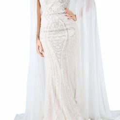 Jovani 45566 Wedding Dress Pageant Long Fitted Beaded Cape Formal Pageant Gown Sequin Dresses 19 Jovani 45566 Wedding Dress Pageant Long Fitted Beaded Cape Formal Pageant Gown Sequin Dresses