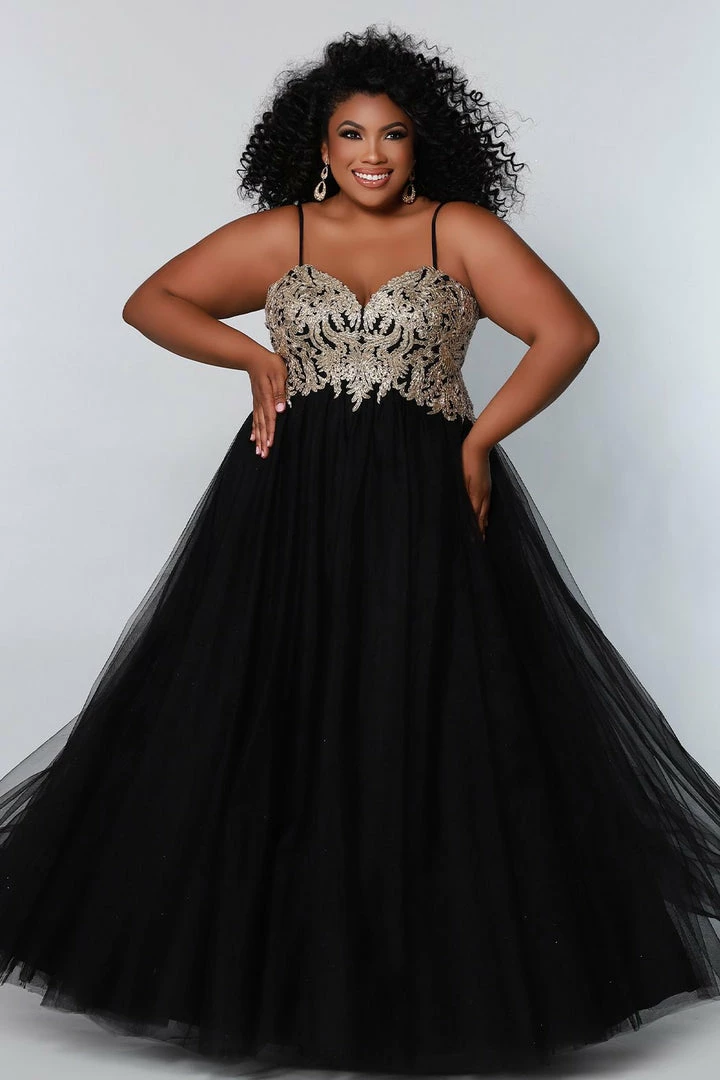 Sydney's Closet SC7309 Plus Sized Prom Dress Evening Gown A Line Tulle Skirt SC 7309 19 Sydney's Closet SC7309 Plus Sized Prom Dress Evening Gown A Line Tulle Skirt SC 7309