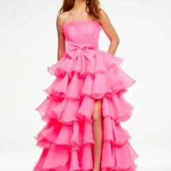 Ashleylauren Ashley Lauren 11155 Strapless Tiered Ruffle Ball Gown Prom Dress Pageant Gown Ballgown Dresses