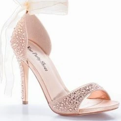 Carley Rose Gold Your Party Shoes High Heel Bow Black Navy Prom Evening