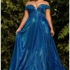 In Stock CD 210 Size 20 Off The Shoulder A Line Plus Size Formal Prom Dress Shimmer Gown Corset Ballgown Dresses 2 In Stock CD 210 Size 20 Off The Shoulder A Line Plus Size Formal Prom Dress Shimmer Gown Corset Ballgown Dresses