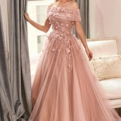 In Stock CD 955 Size 20 Long Shimmer A Line Mother Of Formal Dress 3D Flower Wrap Shawl Gown