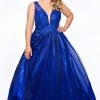 In Stock Tease Prom 2050 Size 14 Long Shimmer Ballgown Prom Dress Lace V Neck