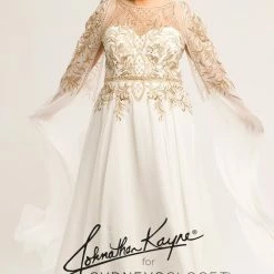 Discontinued Johnathan Kayne For Sydneys Closet JK 2001 Plus Size Prom Dress