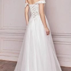 In Stock CD 961W Size 16 Sheer Beaded Corset A Line Wedding Dress Off The Shoulder Bridal Gown 13 In Stock CD 961W Size 16 Sheer Beaded Corset A Line Wedding Dress Off The Shoulder Bridal Gown