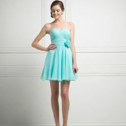 In Stock Corset Dresses CD 216 Size 4, 8 Short Chiffon Strapless Corset Formal Homecoming Party Dress