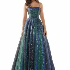 Colors Dress 2437 Prom Dress Sequins Ballgown Scoop Neckline Corset Tie Back Ballgown Dresses