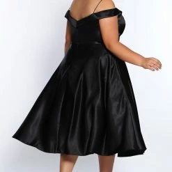 Sydney's Closet CE2011 Off The Shoulder Cocktail Dress Below The Knee A Line Sydney's Closet And Tease Prom