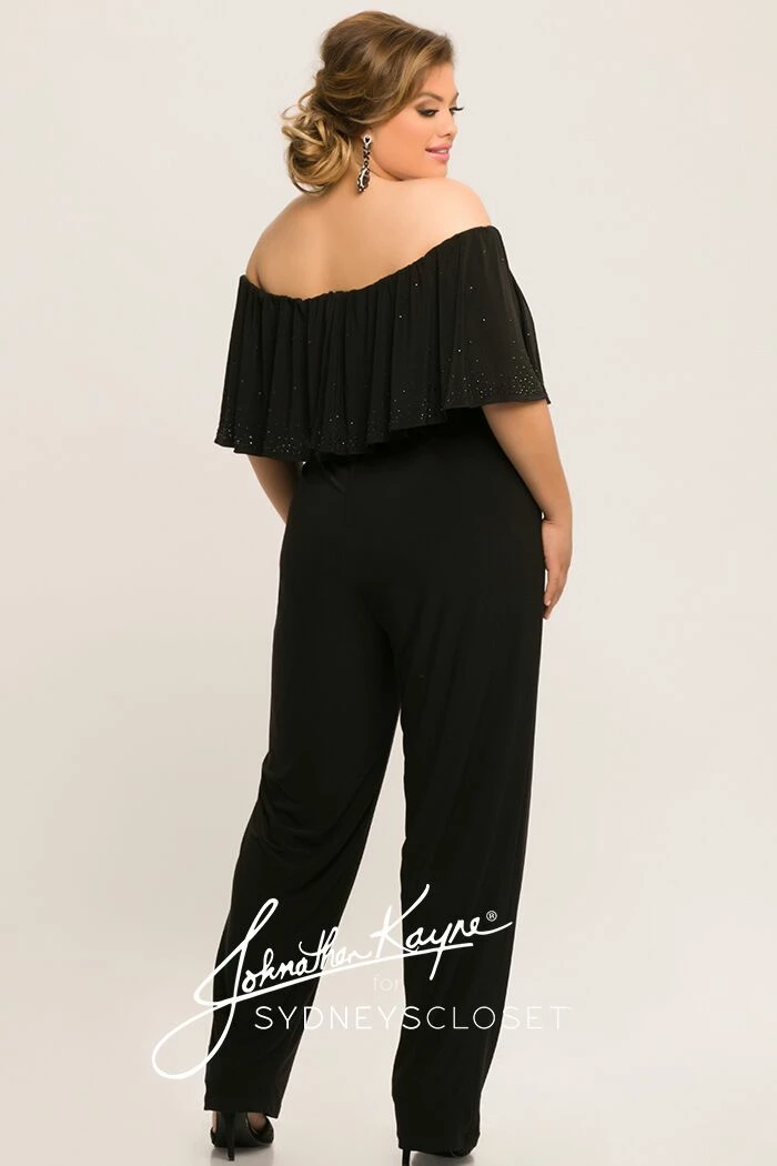 Johnathan Kayne For Sydneys Closet JK 2014 Plus Size Jumpsuit Off The Shoulder Long 5 Johnathan Kayne For Sydneys Closet JK 2014 Plus Size Jumpsuit Off The Shoulder Long