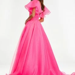 Ashleylauren Ashley Lauren 11153 Organza Prom Dress Ball Gown With Flutter Sleeve 16 Ashleylauren Ashley Lauren 11153 Organza Prom Dress Ball Gown With Flutter Sleeve