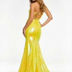 In Stock Ashley Lauren 11024 Size 2 Fully Sequin Prom Dress With Lace Up Back Pageant Gown