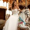 White One Bridal DUA Pronovias Wedding Dress Lace Ballgown Off The Shoulder