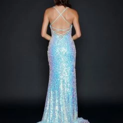 Corset Dresses Nina Canacci 6571 Long Straight Prom Pageant Gown