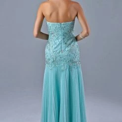In Stock Mermaid Dresses Nina Canacci 7121 Size 8 Mint Pleated Skirt Mermaid Prom Dress Pageant Gown