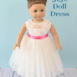 Rosebuds 5136 Doll Dress Matches Rosebuds Flower Girl Dress 5136