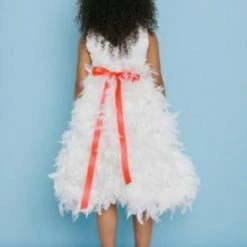 Rosebuds 5120 Feather Skirt Tea Length Skirt Flower Girl Dress Formal