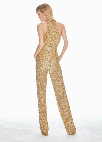 Ashleylauren Ashley Lauren 1434 Fully Beaded Sequins Halter Top Jumpsuit High Neckline Straight Legs 25 Ashleylauren Ashley Lauren 1434 Fully Beaded Sequins Halter Top Jumpsuit High Neckline Straight Legs