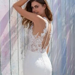 Mermaid Dresses White One Bridal FILIPINAS Pronovias Wedding Dress Sheer Bodice Lace Illusion Gown