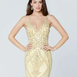 In Stock Primavera Couture 3428 Size 22 Embellished Beaded V Neckline Prom Dress Evening Gown