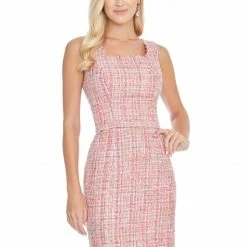 Ashleylauren Ashley Lauren 4323 Square Neckline Tweed Cocktail Dress Interview Dress Homecoming