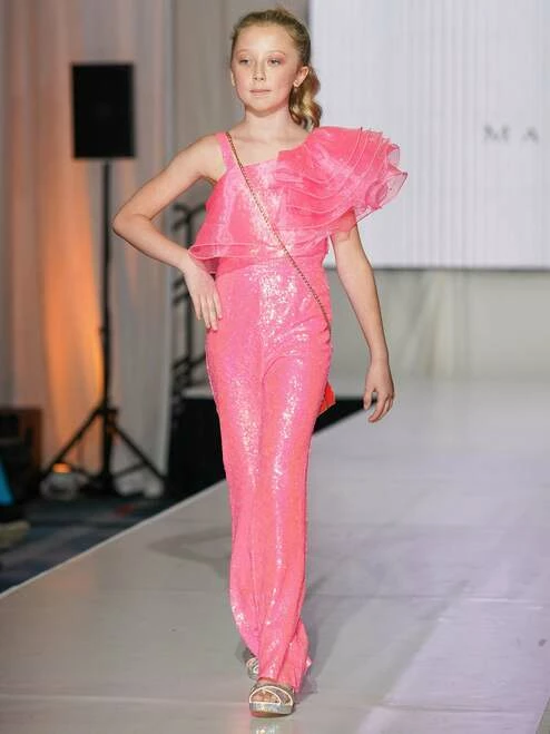In Stock Marc Defang 5026 Size 12 Girls Sequin One Shoulder Pageant Jumpsuit Ruffle Fun Fashion Jumpsuits & Rompers 3 In Stock Marc Defang 5026 Size 12 Girls Sequin One Shoulder Pageant Jumpsuit Ruffle Fun Fashion Jumpsuits & Rompers