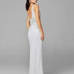 In Stock Primavera Couture 3617 Lilac Prom Dress Size 2 Long Fitted Beaded Formal Pageant Gown Backless Dresses